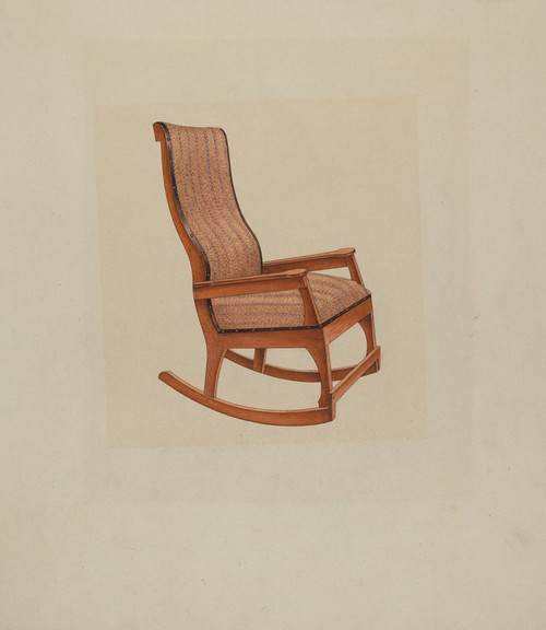 Digital Print - Shaker Rocking Chair by Lon Cronk