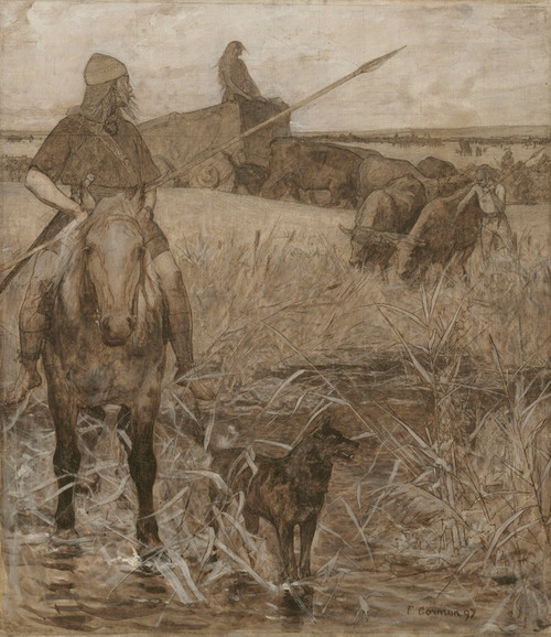 Digital Print - Gaulois  cheval by Fernand Cormon