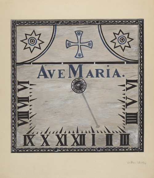 Digital Print - Sun Dial by William Kerby
