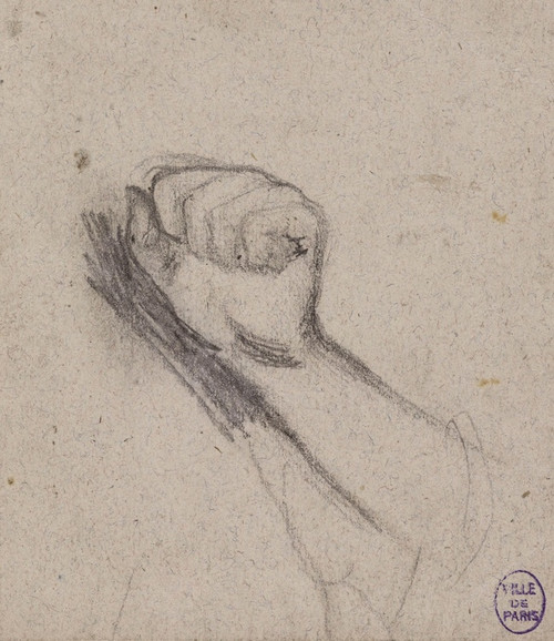 Digital Print - Etude de poing gauche ferm by Narcisse-Virgile Diaz de La Pea