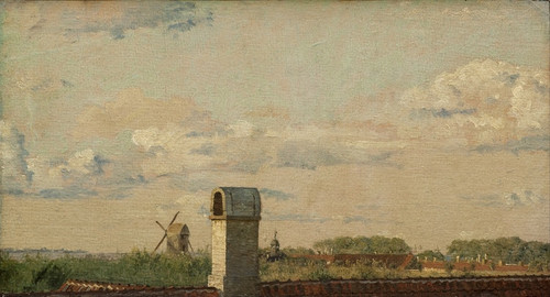 View from a Window in Toldbodvej Looking Towards the Citadel in Copenhagen by Christen Kbke Art Print Download