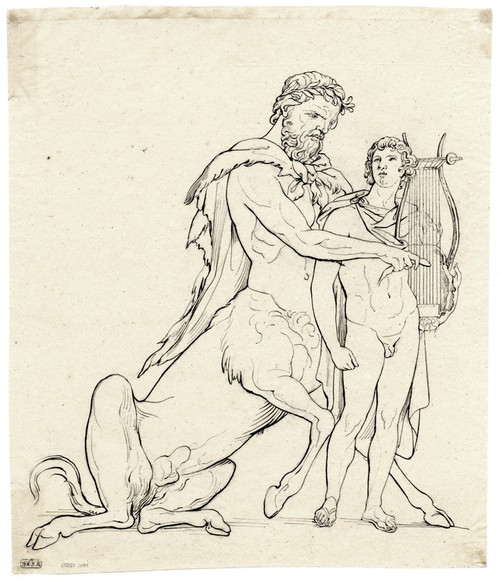 Digital Print - Cheiron and Achilles by David Humbert de Superville