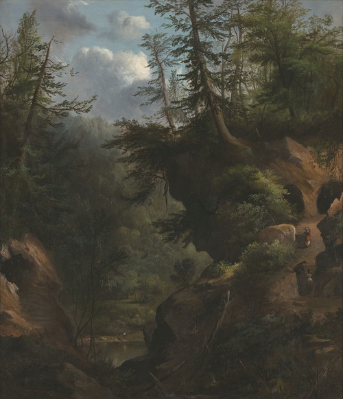 Digital Print - The Caves by Robert S. Duncanson
