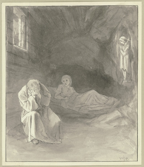 Digital Print - The night in Brun's hermitage by Wilhelm Steinhausen
