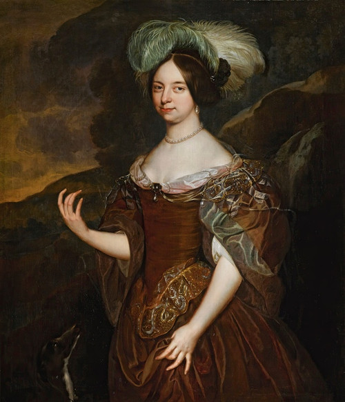 Digital Print - Portrait of a lady by Johan de la Rocquette