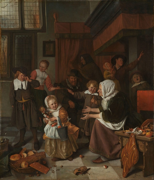 Digital Print - The Feast of St Nicholas by Jan Steen