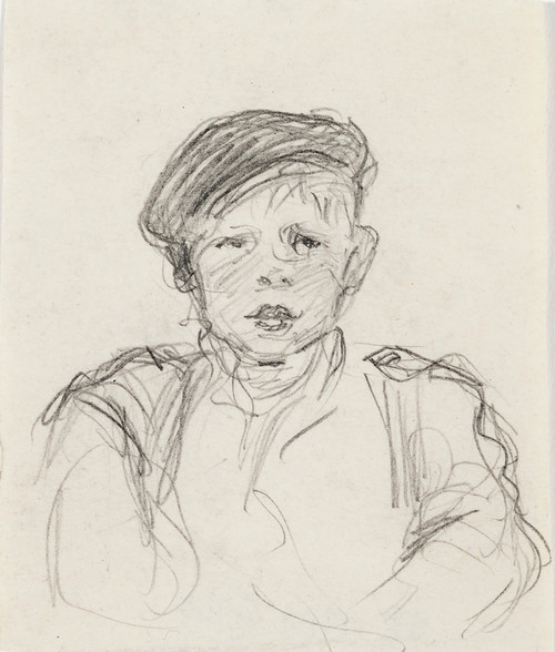 Digital Print - Boy Wearing Cap by Venny Soldan-Brofeldt