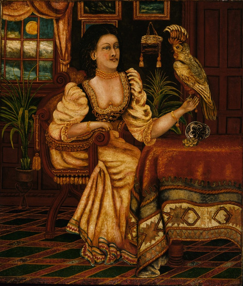 Digital Print - Woman with Cockatoo by Peter Oliver Foss