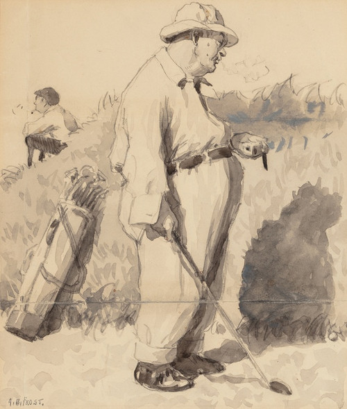 Digital Print - The Golfer by Arthur Burdett Frost