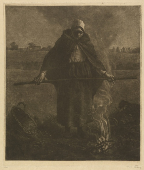 Digital Print - Woman Burning Weeds by William Strang