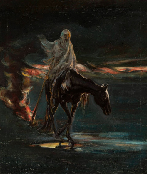 Digital Print - Death and conflagration, central section of the triptych Disaster by Adam Chmielowski