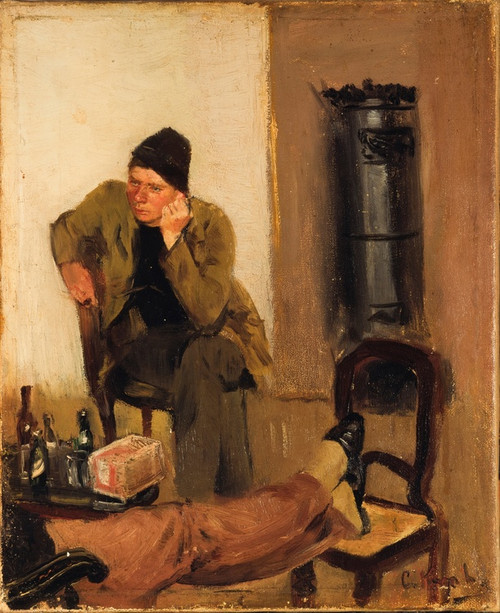 Charles Lundh in conversation with Christian Krohg (1883) by Christian Krohg Art Print Download
