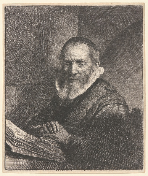 Digital Print - Jan Cornelis Sylvius, Preacher by Rembrandt van Rijn