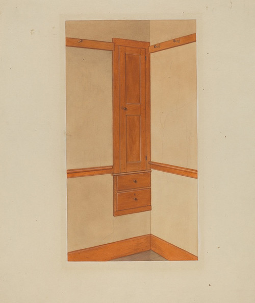Digital Print - Shaker Built-In Cupboard by John W. Kelleher