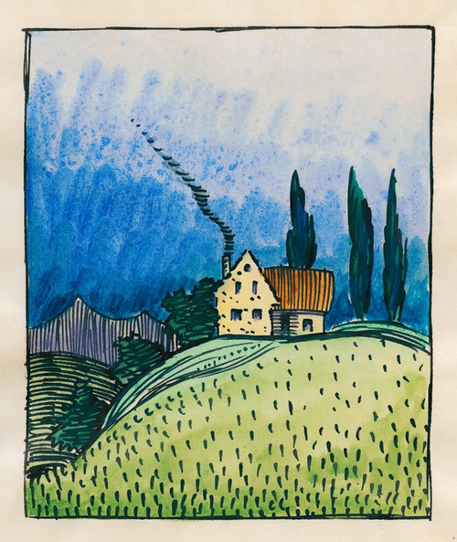 Digital Print - Komposition aus 'Pflaster und Wiese' IX by Karl Wiener