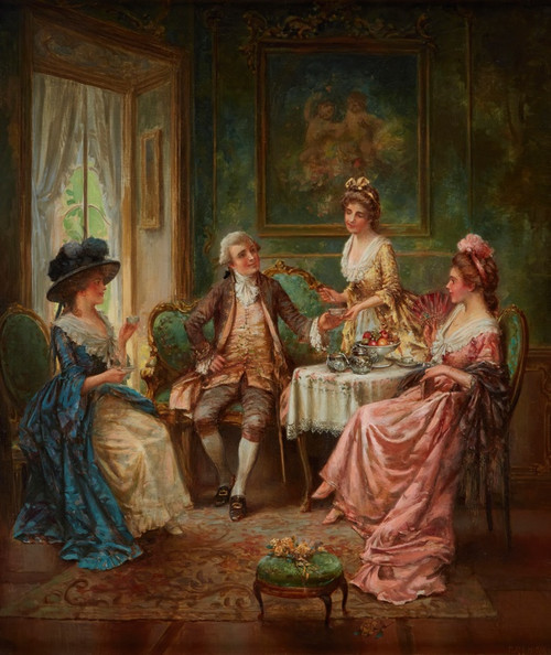 Digital Print - Tea Time by Edward Percy Moran