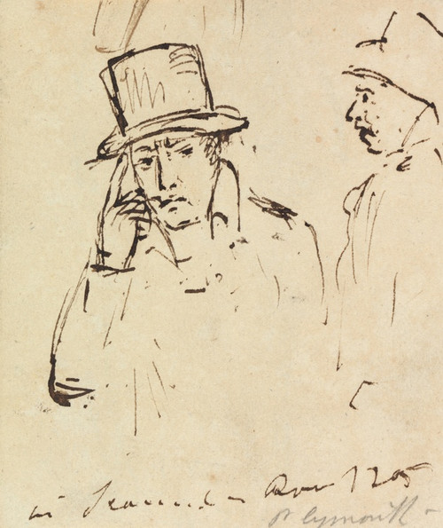 Digital Print - Studies of Men with Hats by Benjamin Robert Haydon