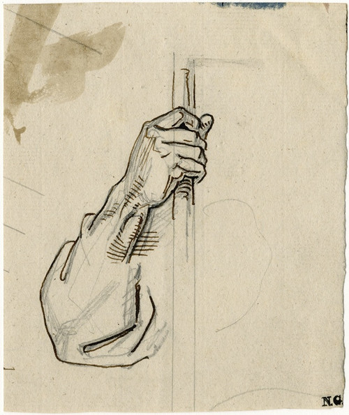 Digital Print - Geheven hand din staf omklemt by David Humbert de Superville