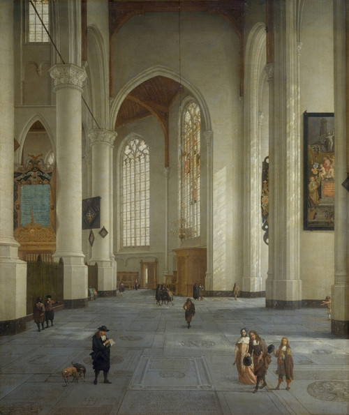 Digital Print - Interior of the St Laurenskerk, Rotterdam by Anthonie de Lorme