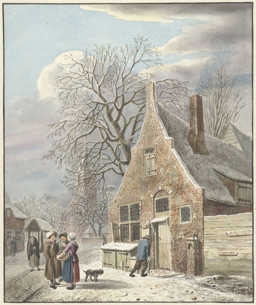 Digital Print - Dorp onder sneeuw by Johannes Christiaan Janson Digital Print - Dorp onder sneeuw by Johannes Christiaan Janson