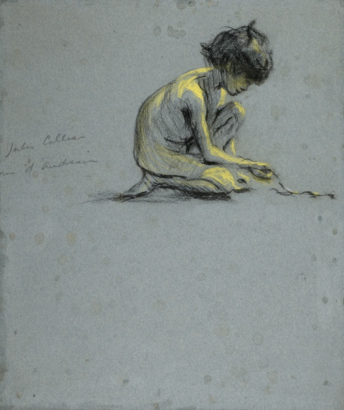 Digital Print - Crouching Boy with Snake by Alice Pike Barney