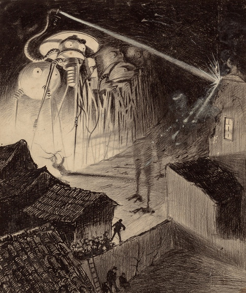 Digital Print - Martians Blast House by Henrique Alvim Corra