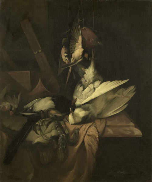 Digital Print - Still Life with Birds and Implements of the Hunt by William Gouw Ferguson