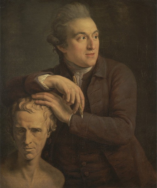 Digital Print - Joseph Nollekens with His Bust of Laurence Sterne by John Francis Rigaud Digital Print - Joseph Nollekens with His Bust of Laurence Sterne by John Francis Rigaud
