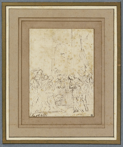 Digital Print - Christus und die Ehebrecherin by Valerio Castello