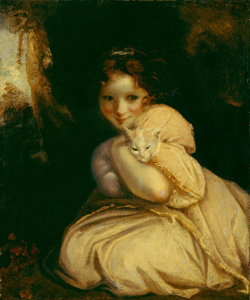Digital Print - Felina with a Kitten by Sir Joshua Reynolds
