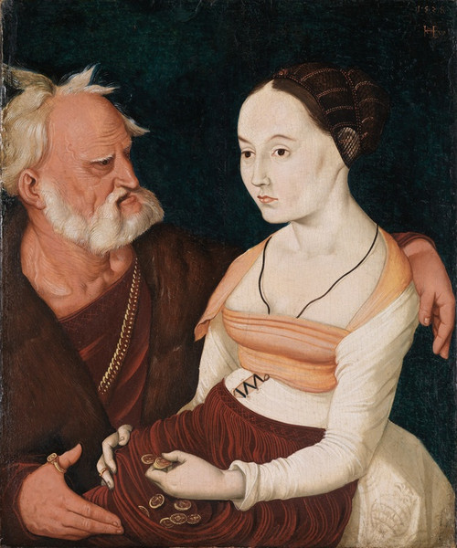 Digital Print - Ungleiches Liebespaar by Hans Baldung
