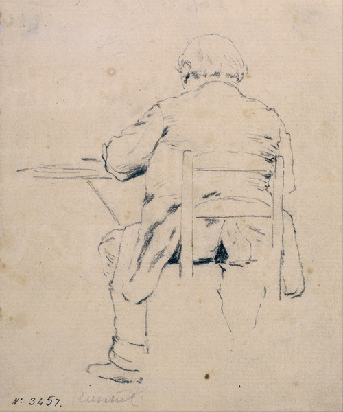 Digital Print - Seated Man from Behind by Santiago Rusiol
