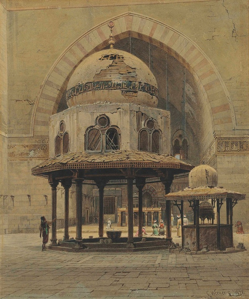 Digital Print - Mosque of Sultan Hassan, Cairo by Carl Friedrich Heinrich Werner