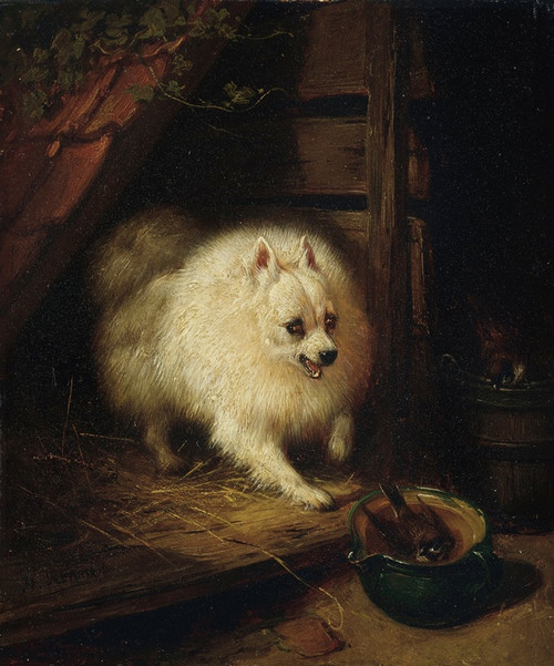 Digital Print - An Unwelcome Intruder by Henritte Ronner-Knip Digital Print - An Unwelcome Intruder by Henritte Ronner-Knip