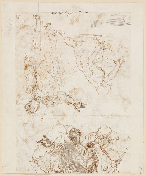 Digital Print - Christus und die kniende Gestalt aus der 'Krankenheilung am Teich von Bethesda' by Ferra Fenzoni