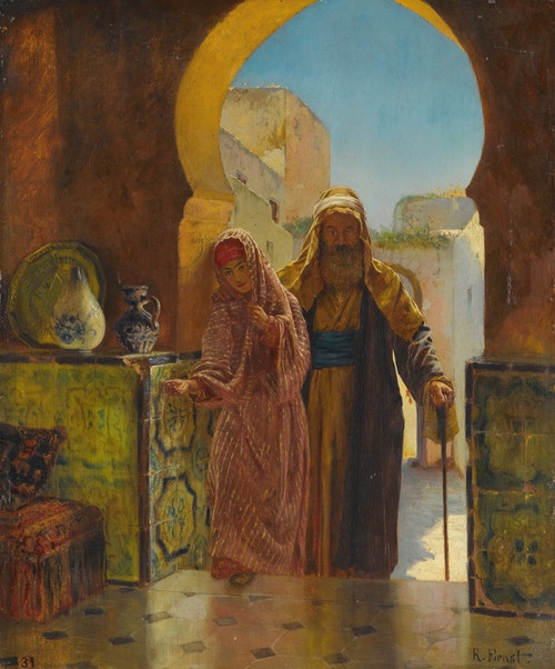 Digital Print - A Helping Hand by Rudolf Ernst