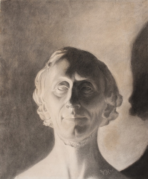 Digital Print - H.W. Bissens portrtbuste af H.C. Andersen by Vilhelm Hammershi
