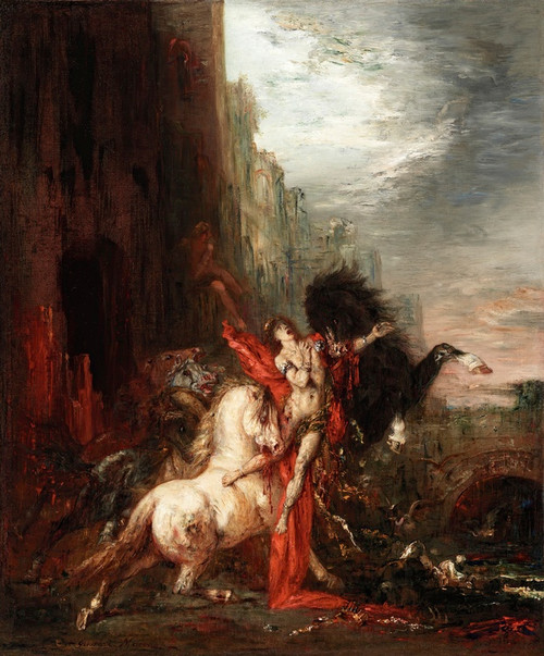 Digital Print - Diomedes Devoured by His Horses by Gustave Moreau
