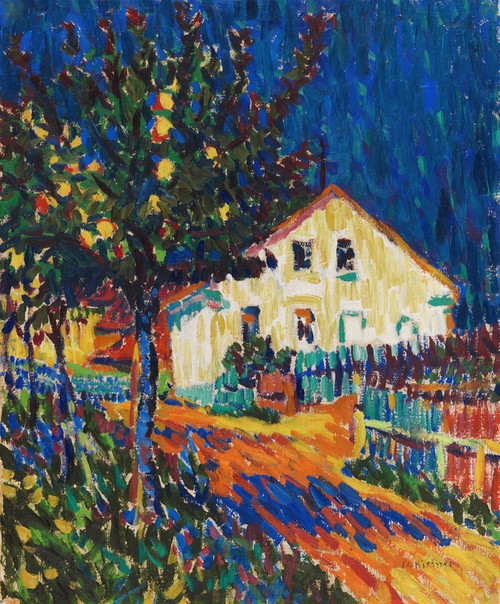 Digital Print - Dorfstrae mit Apfelbumen by Ernst Ludwig Kirchner