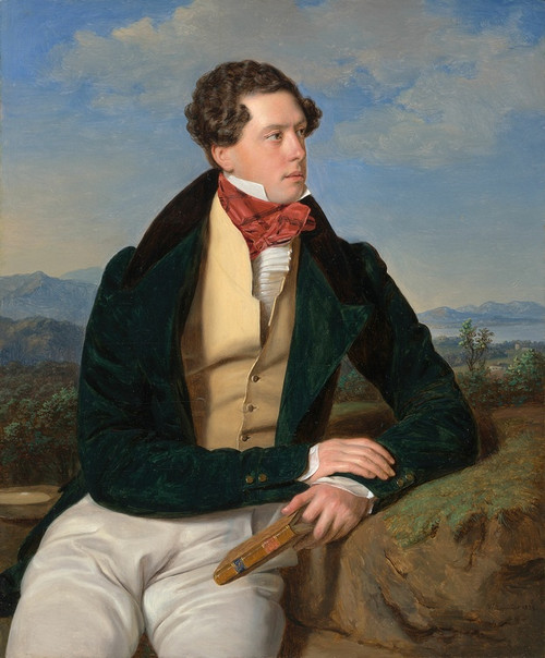 Digital Print - The Actor Maximilian Korn in a Landscape by Ferdinand Georg Waldmller