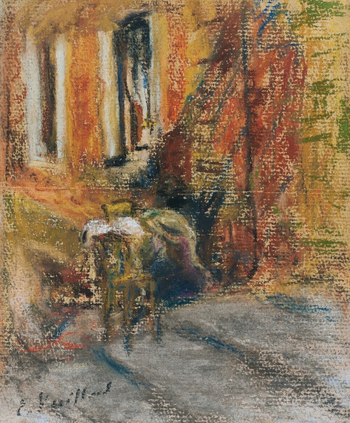 Digital Print - Deux figures assises sur les marches d'une maison by douard Vuillard