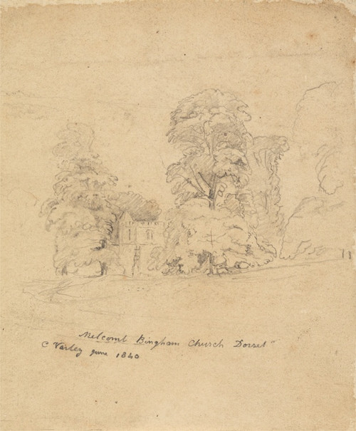 Digital Print - Melcomb Bingham Church - Dorset by Cornelius Varley