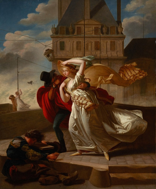 Digital Print - Gust of Wind on the Pont Royal by Michel Garnier