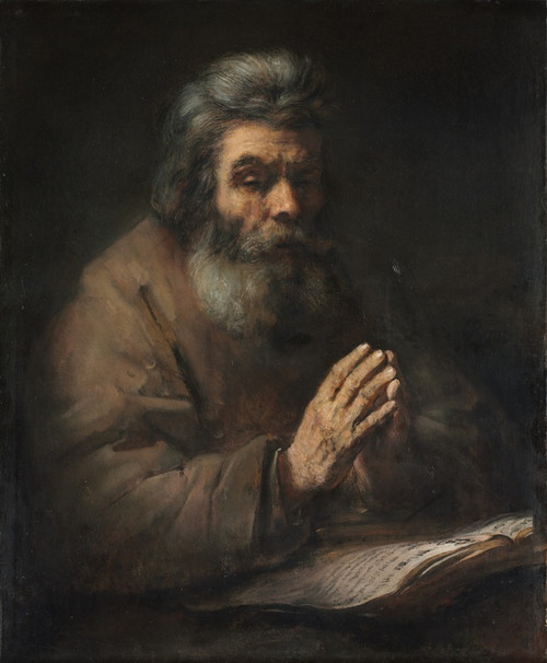 Digital Print - An Elderly Man in Prayer by Rembrandt van Rijn