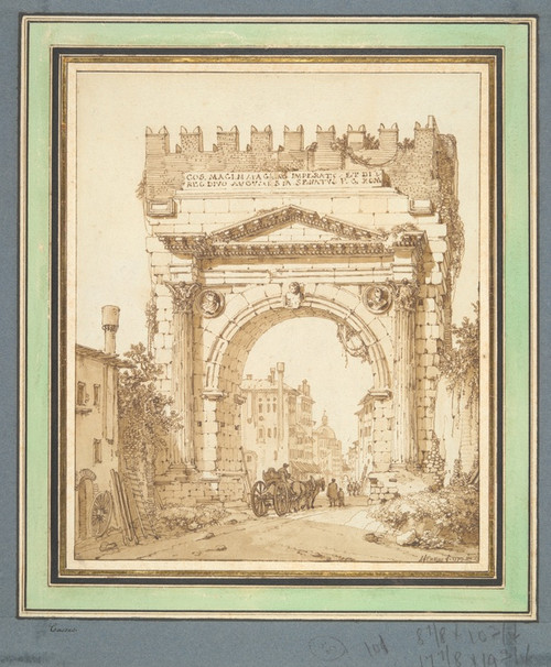 Digital Print - Arch of Augustus,Rimini by Louis-Franois Cassas