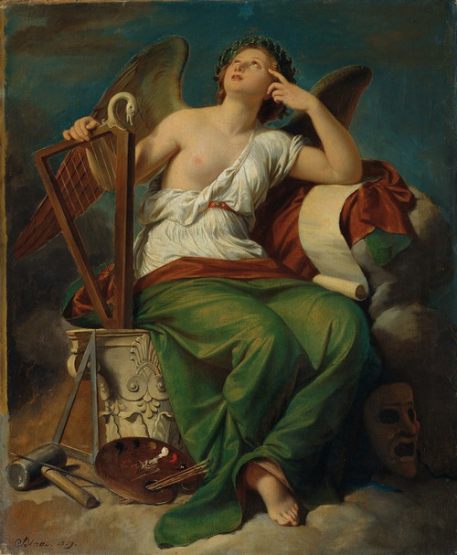 Digital Print - Allegorie Der Kunst Entwurf Zu Den Fresken In Der Ruhmeshalle Und Nebenslen Im Wiener by Karl von Blaas