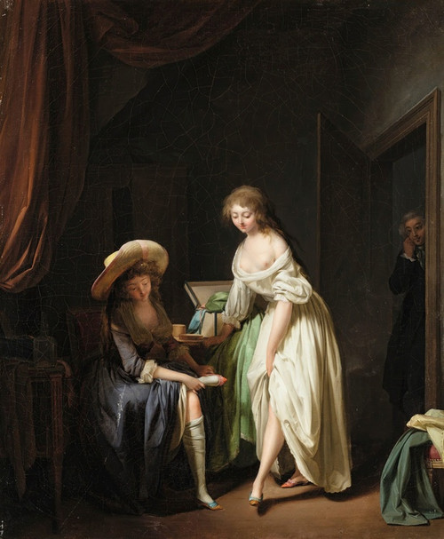 Digital Print - Comparing Little Feet by Louis Lopold Boilly