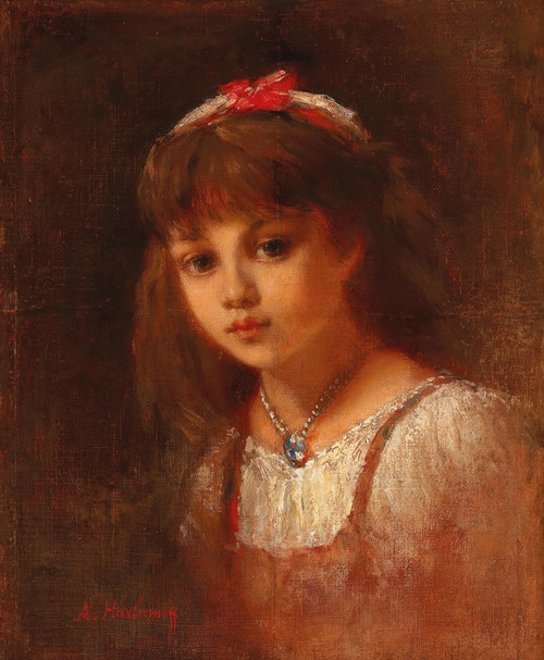 Digital Print - Young Girl with Rock Crystal Jewellery by Alexei Harlamoff