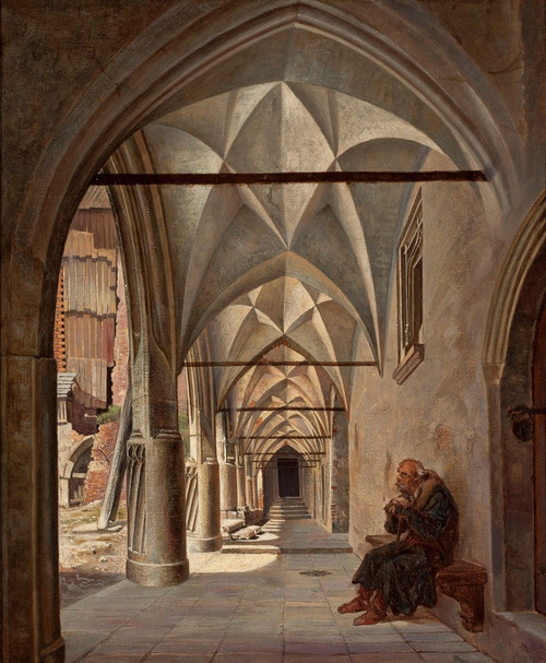 Digital Print - Cloisters of the Jagiellonian Library in Krakw by Aleksander Gryglewski