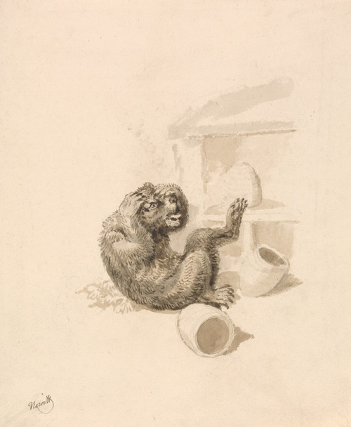 Digital Print - Bear and Bee-Hives by Samuel Howitt
